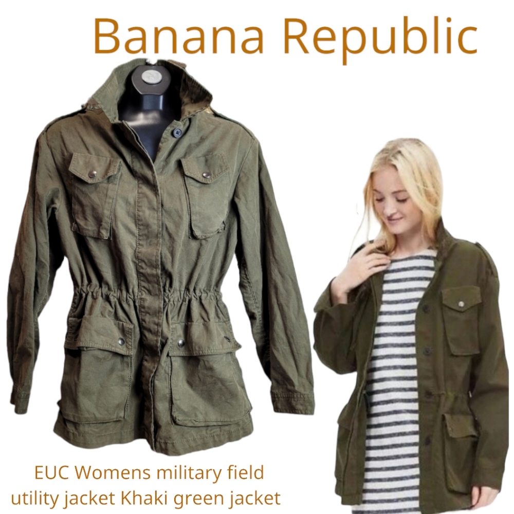 Banana Republic Olive Green Utility Field Jacket